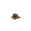 anillo rose lapislazuli dorado en fondo blanco