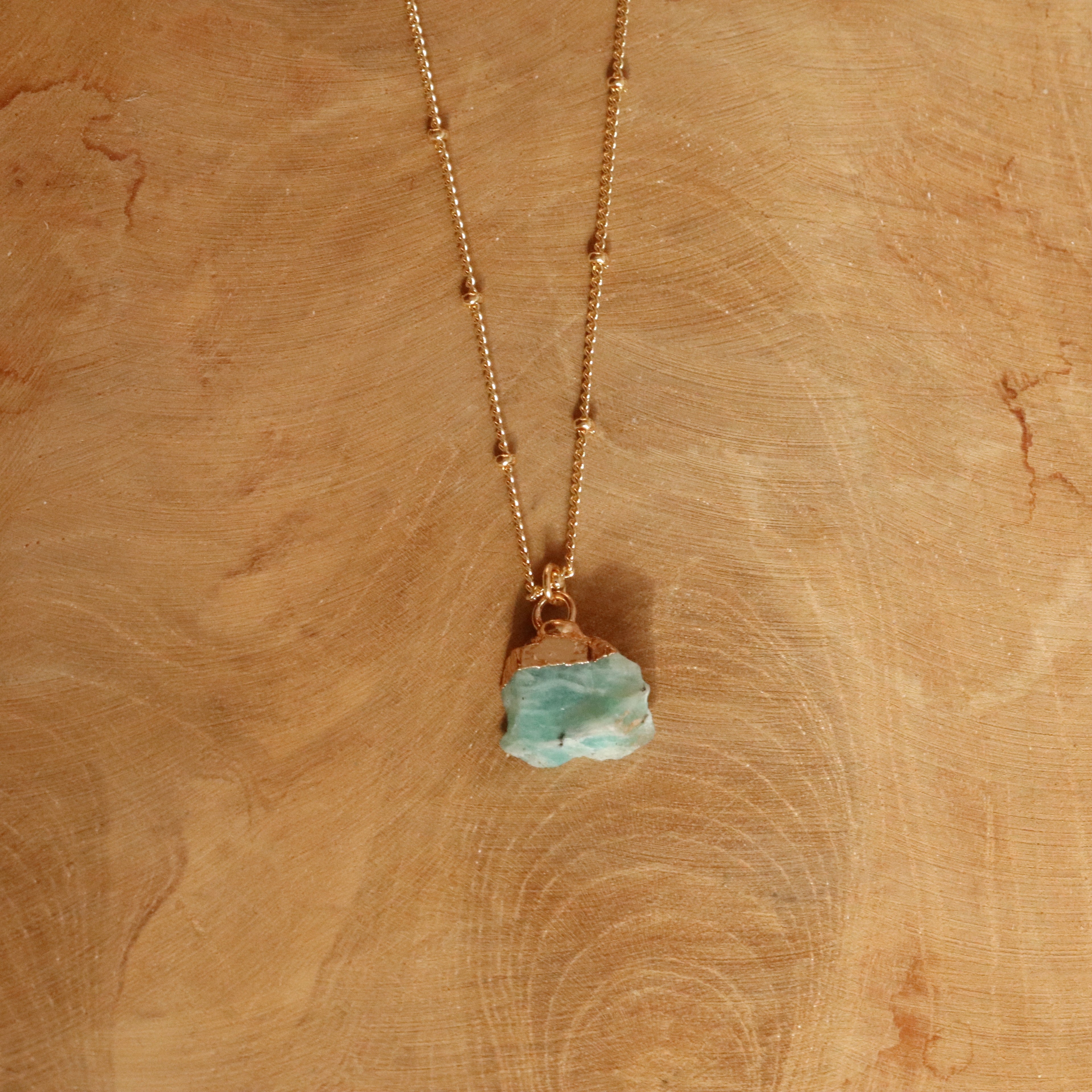 Colgante Amazonita oro