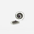 Spiral earrings with moonstone