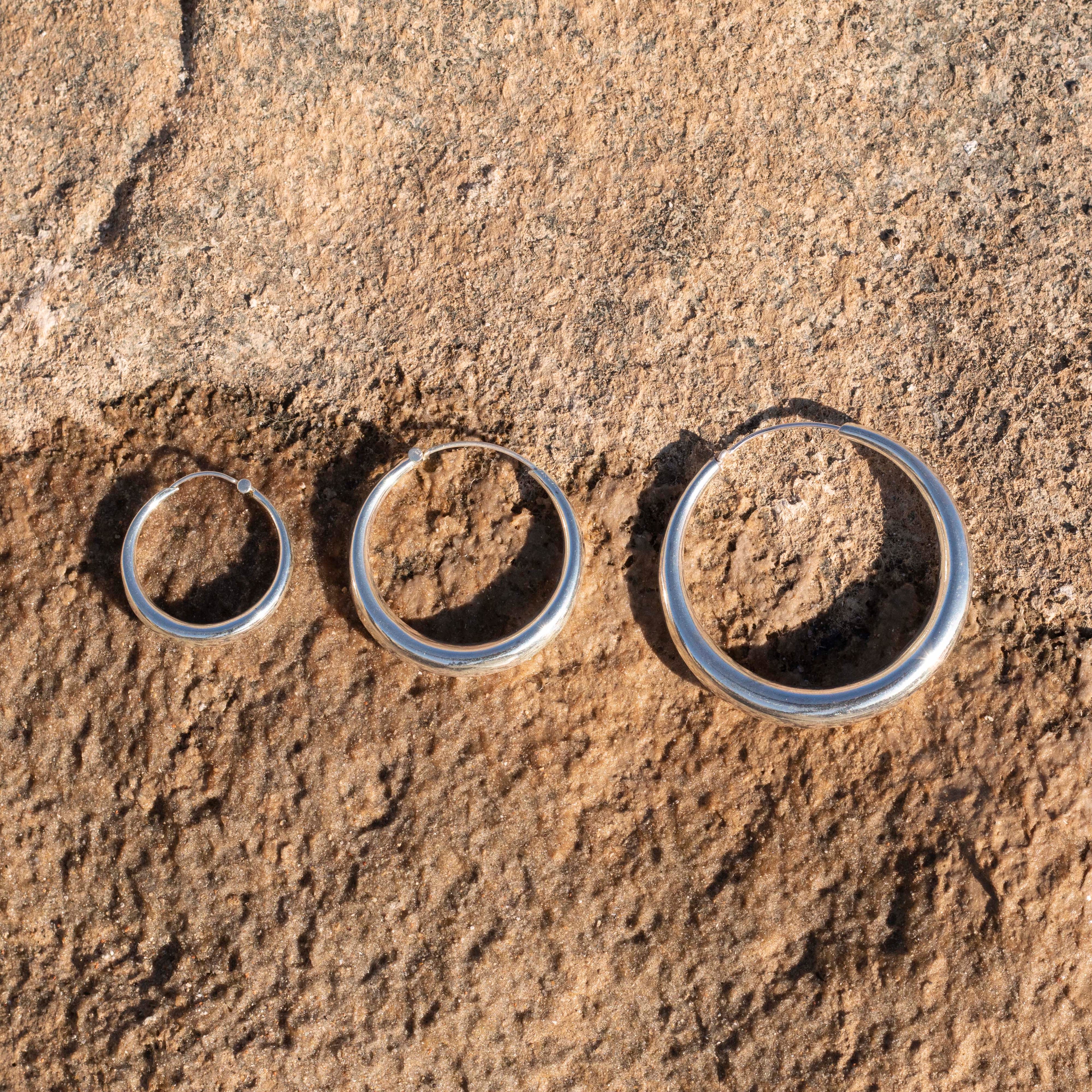 pendientes de aro Lia tres tamaños