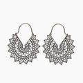 pendientes aro Mandala plata