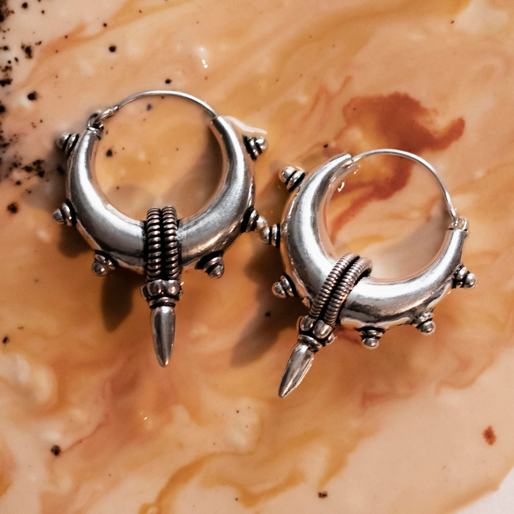 Pendientes Spike M plata