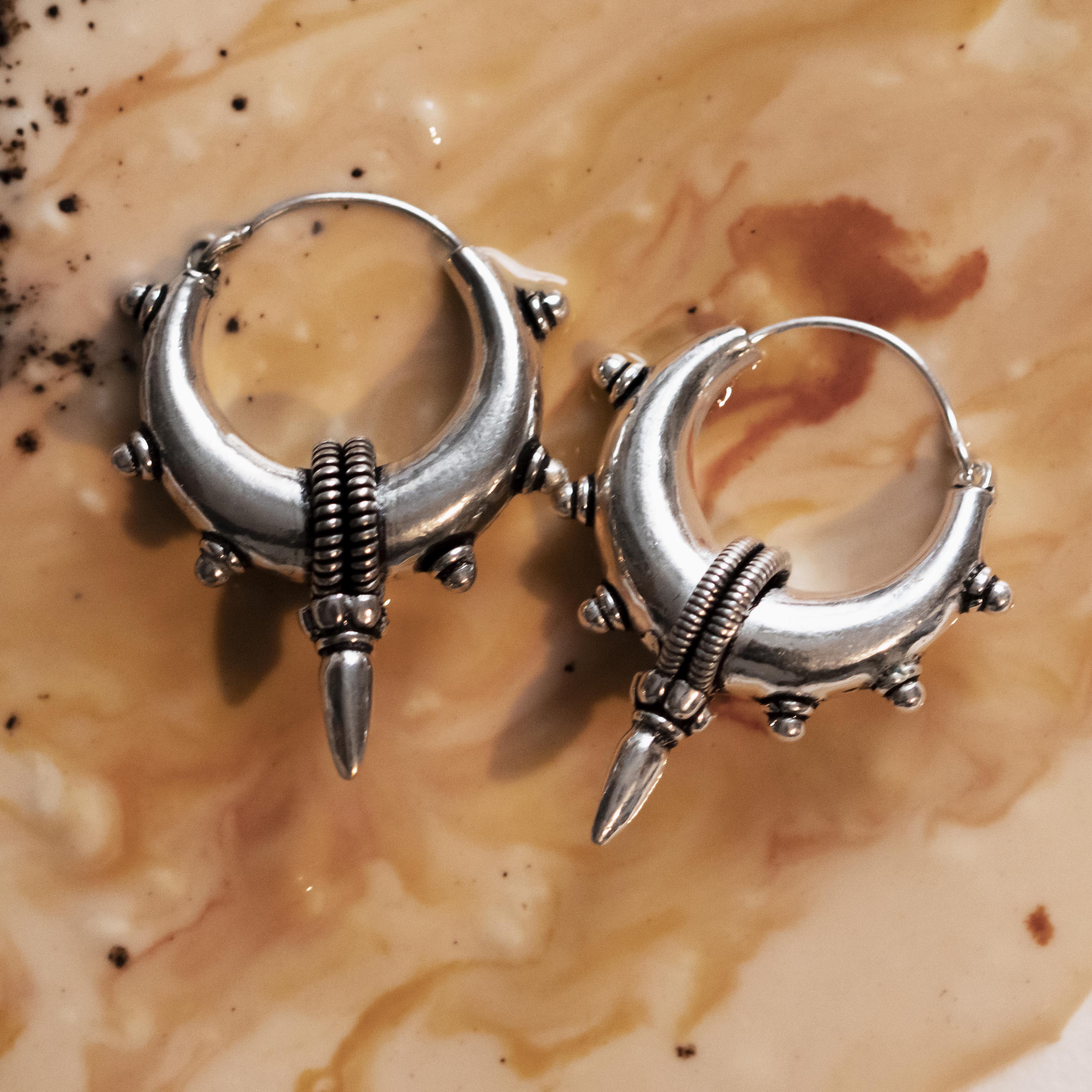 Pendientes Spike M plata