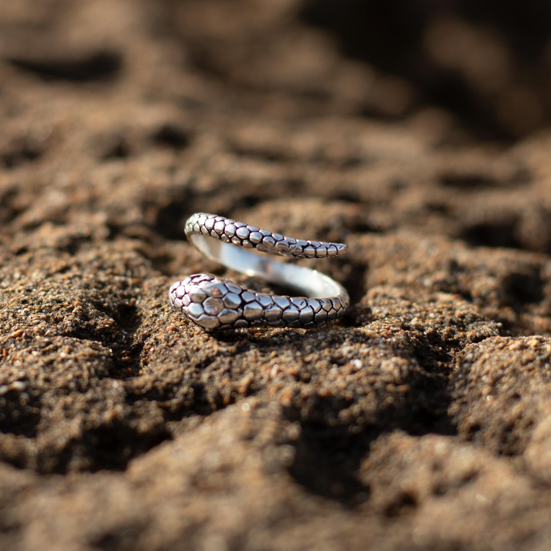anillo ajustable serpent plata