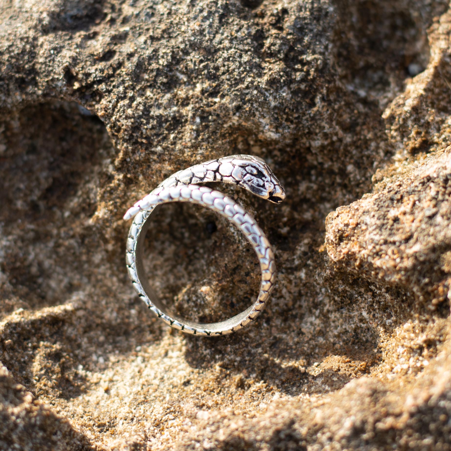 anillo ajustable serpent plata