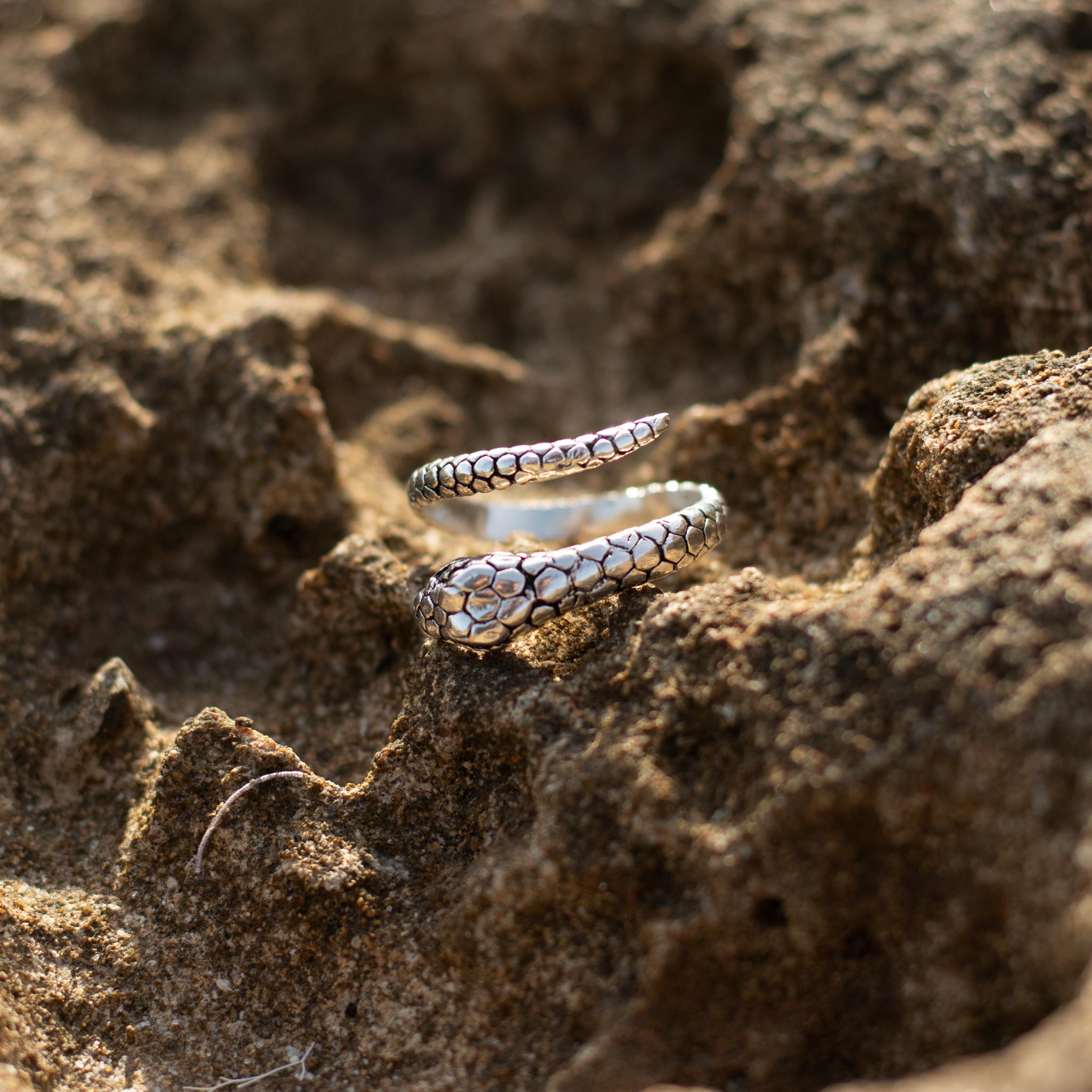 anillo ajustable serpent plata