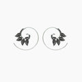 pendientes espiral plata Nara