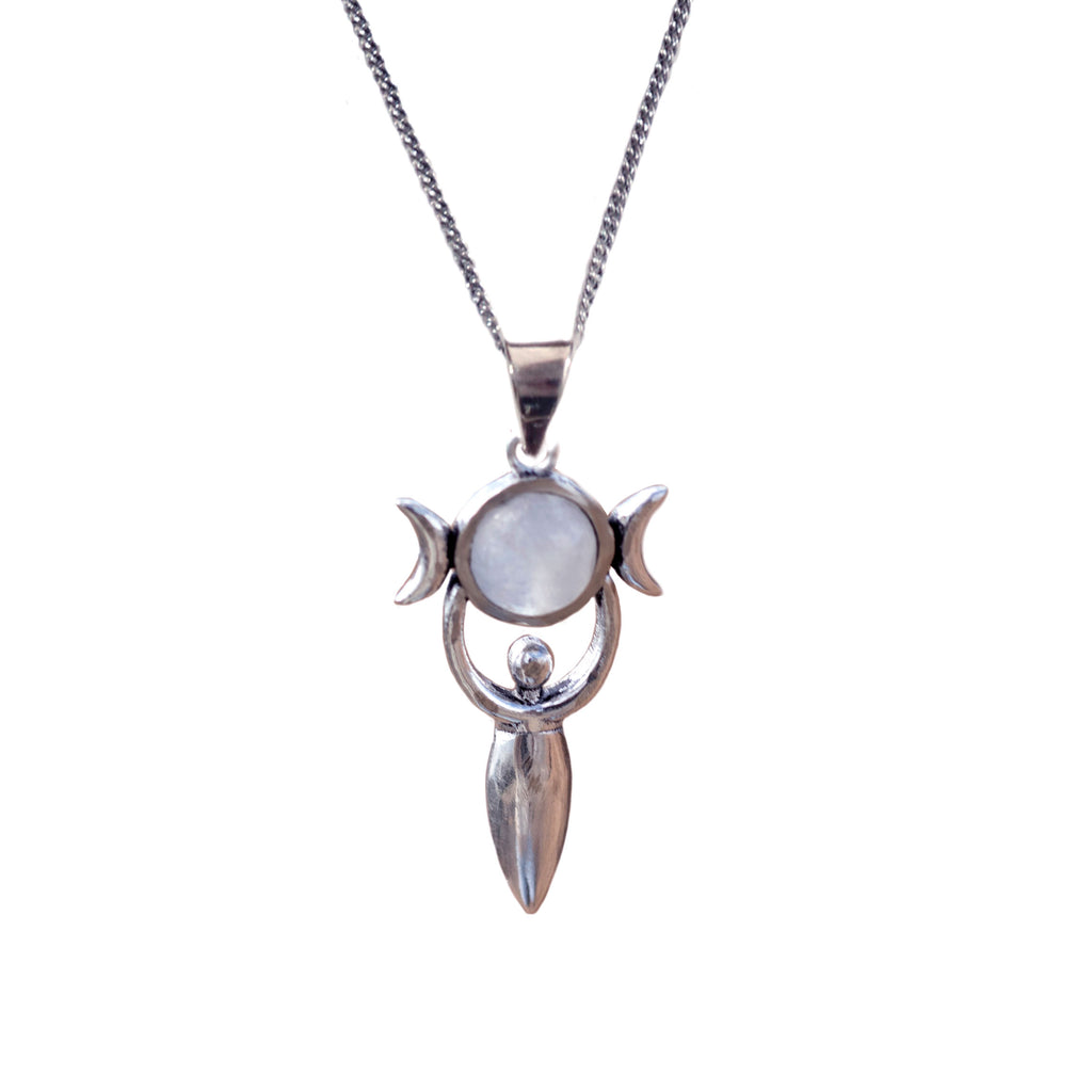 colgante chandra piedra lunar fondo blanco