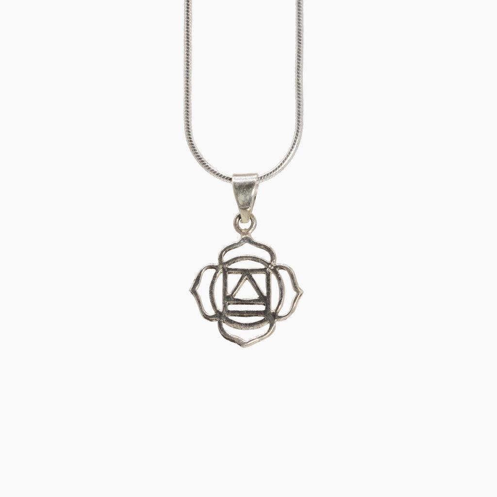 Colgante Chakra Muladhara Plata de ley