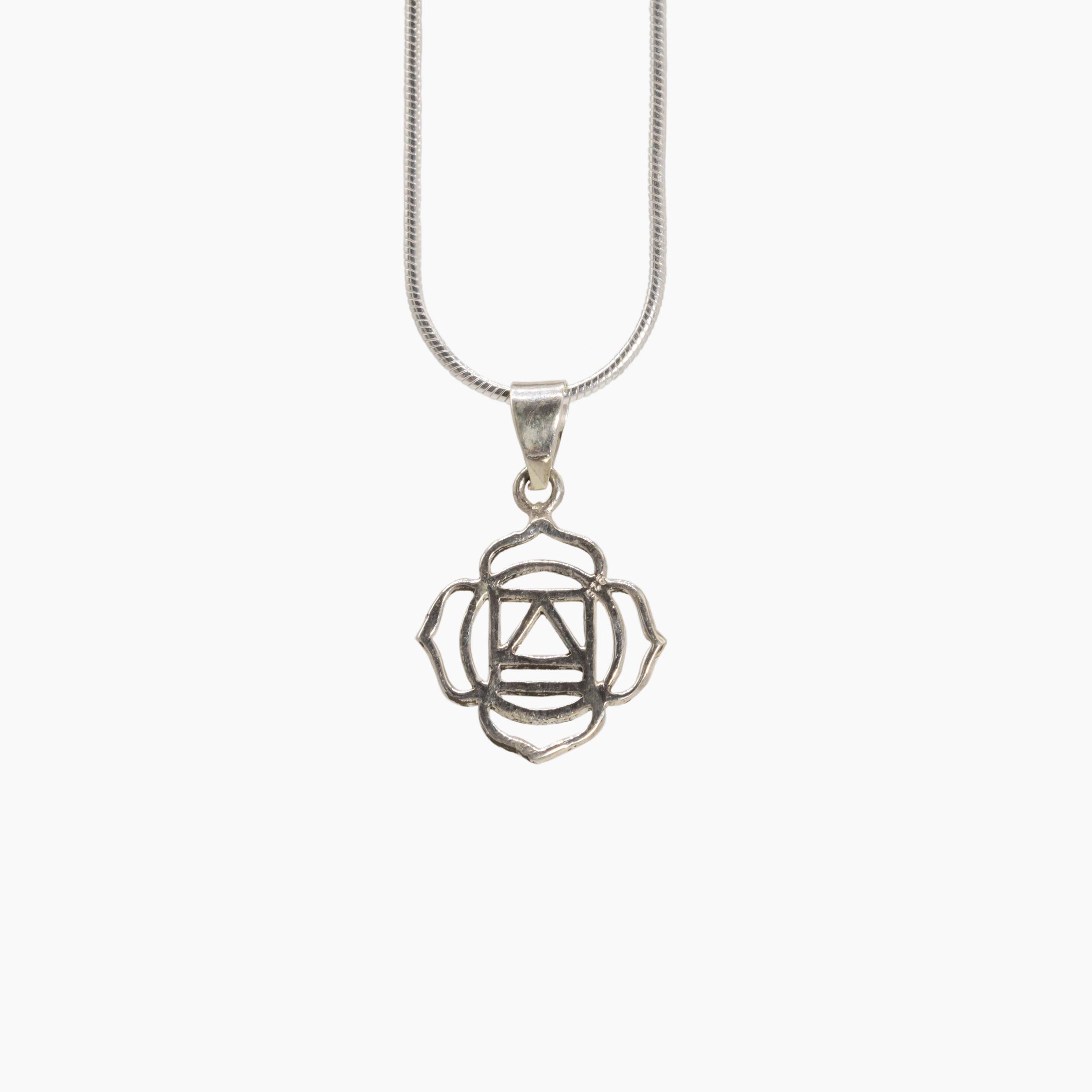 Colgante Chakra Muladhara Plata de ley