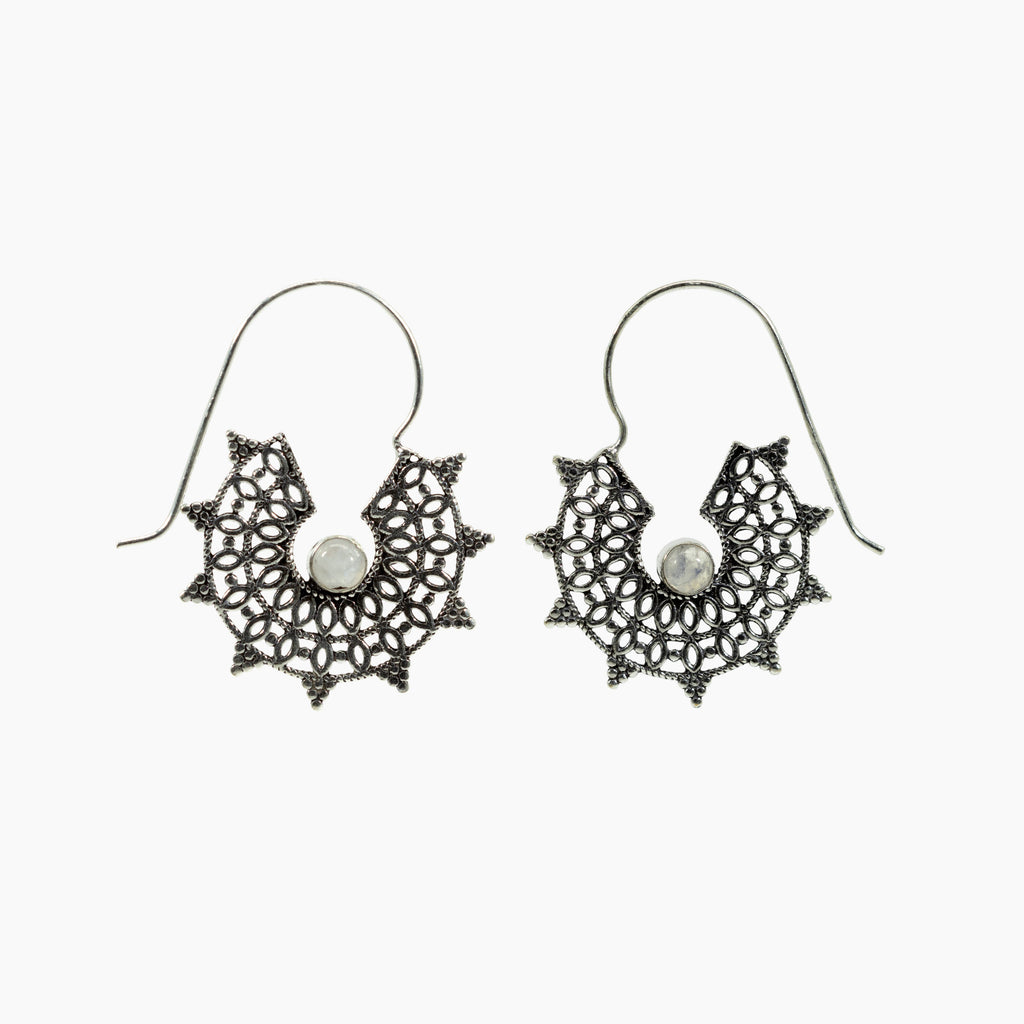 pendientes mandala moonstone