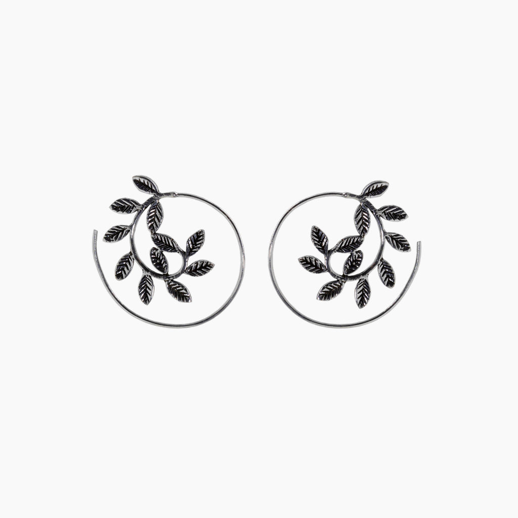 pendientes espiral olympia plata