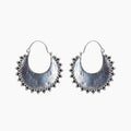 pendientes aro Nara plata fondo blanco
