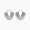pendientes Agatha  plata fondo blanco