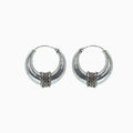 pendientes Naia aro plata fondo blanco